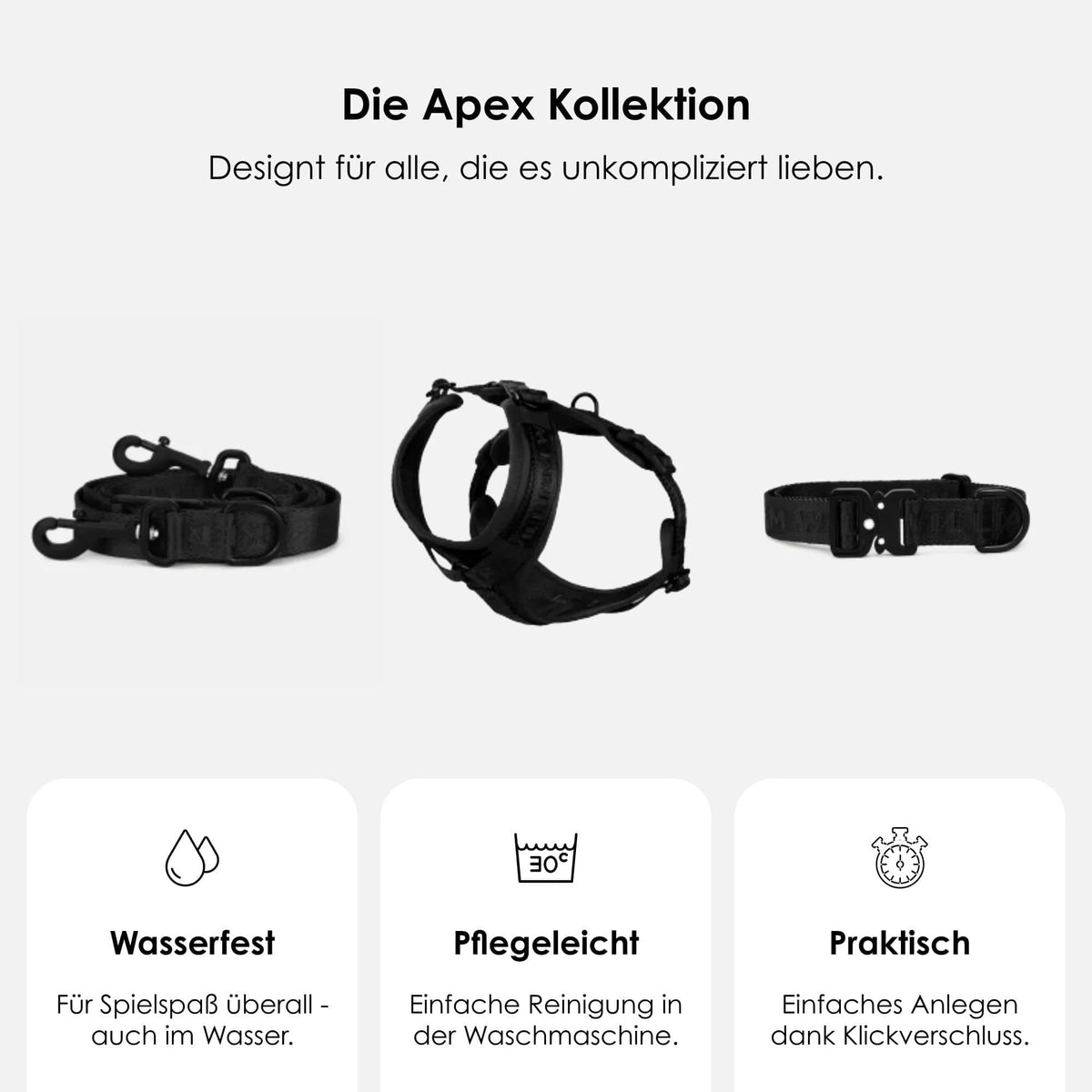 William Walker Jacquard Nylon obojek pro psa Nero