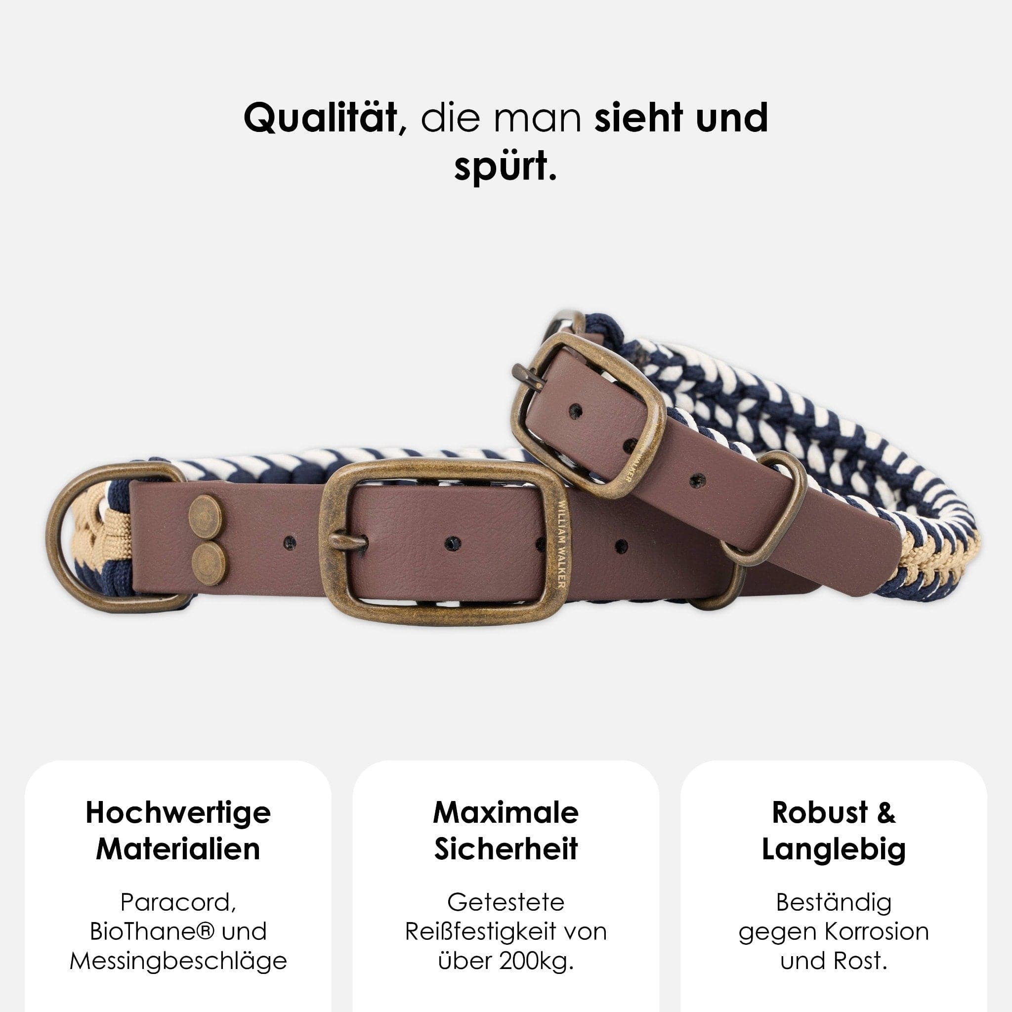 William Walker Paracord BioThane® obojek pro psa Hanseatic // Limited
