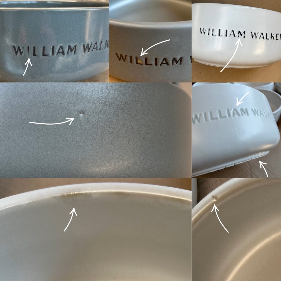 William Walker Vysoce kvalitní keramická miska pro psa B-Ware Pearl LIMITED (tmavé logo)