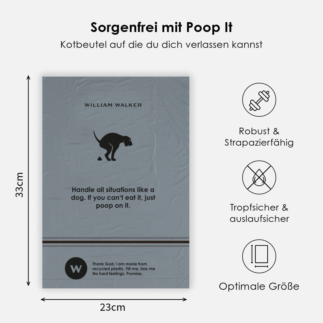 William Walker POOP IT – 300 sáčků na exkrementy (20 rolí)