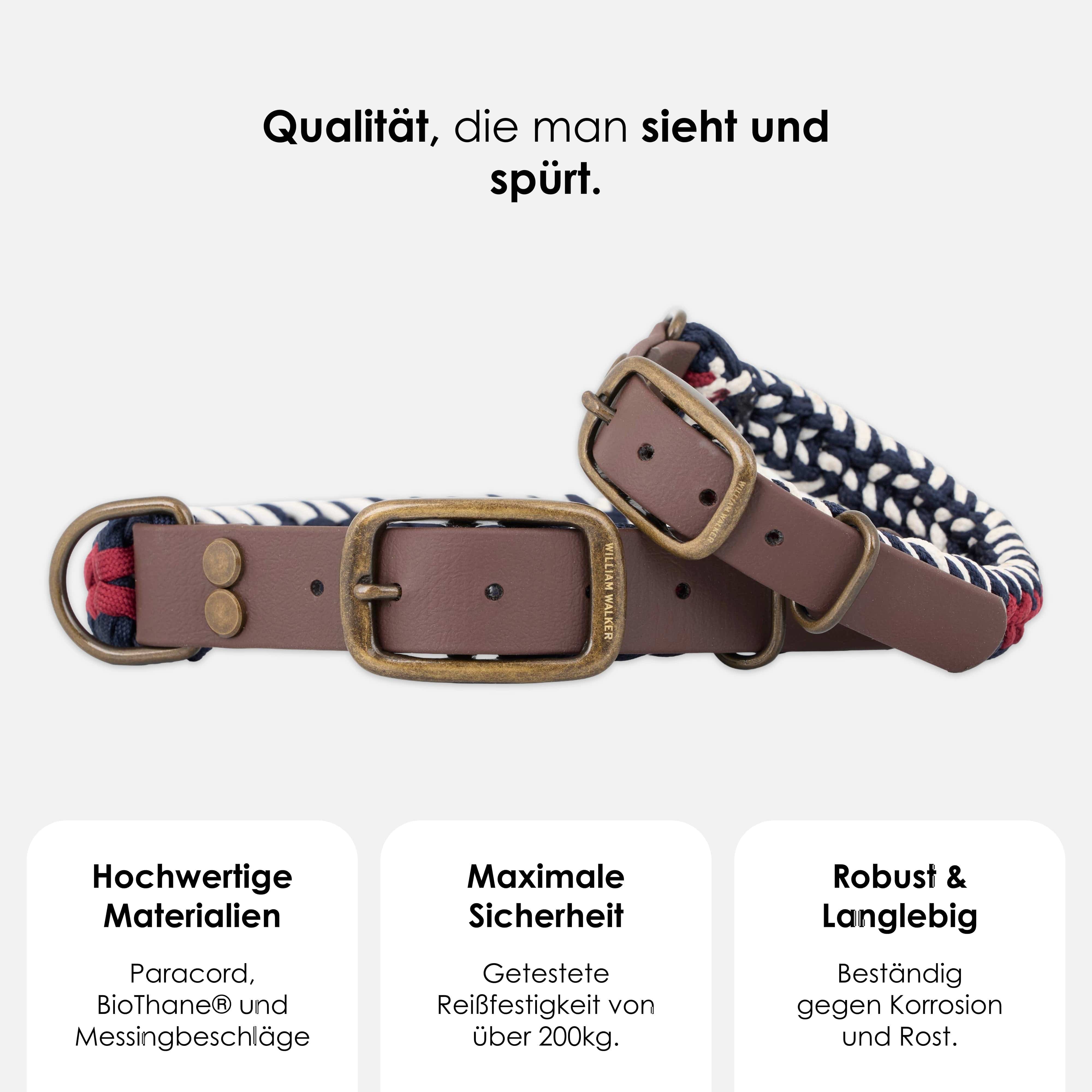 William Walker Paracord BioThane® obojek pro psa Royal // Limited