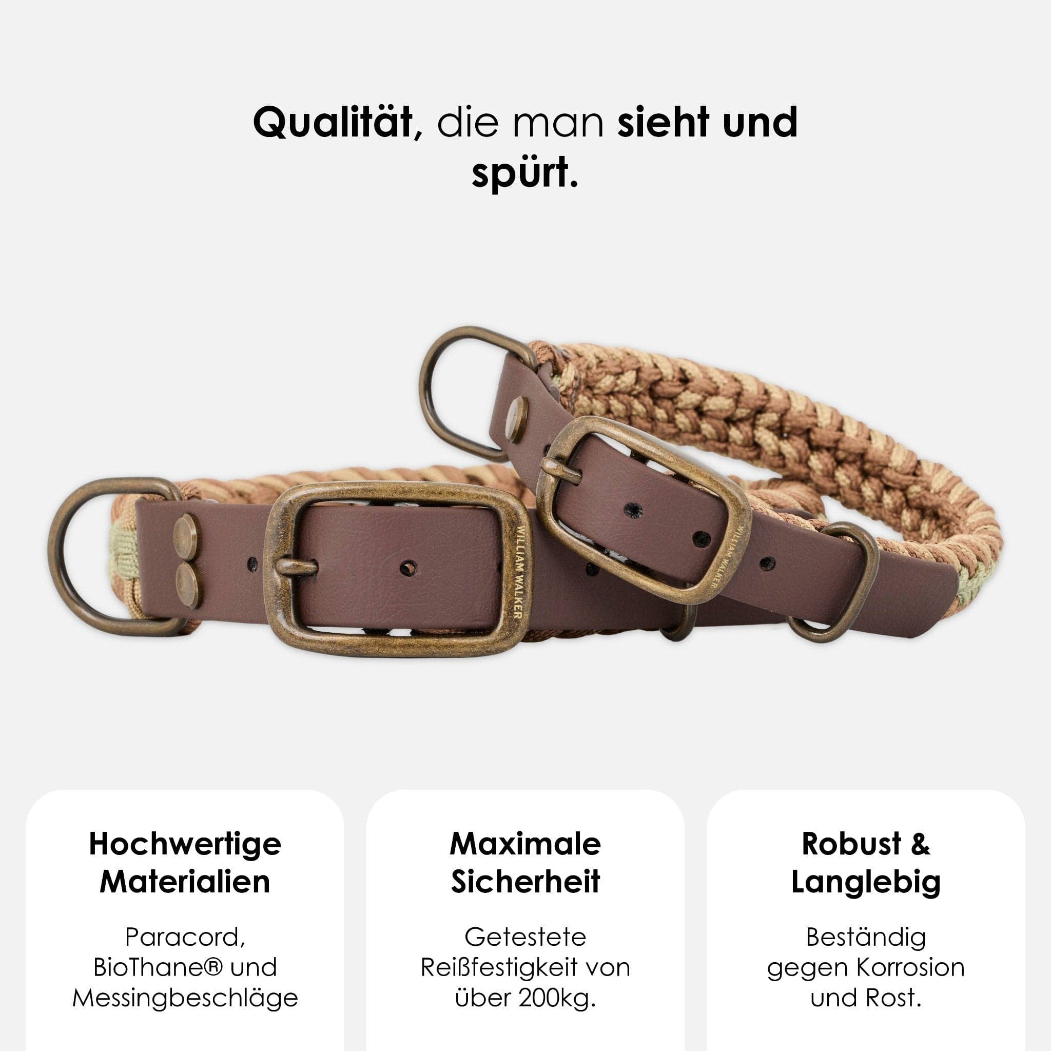 William Walker Paracord BioThane® obojek pro psa Shire // Limited
