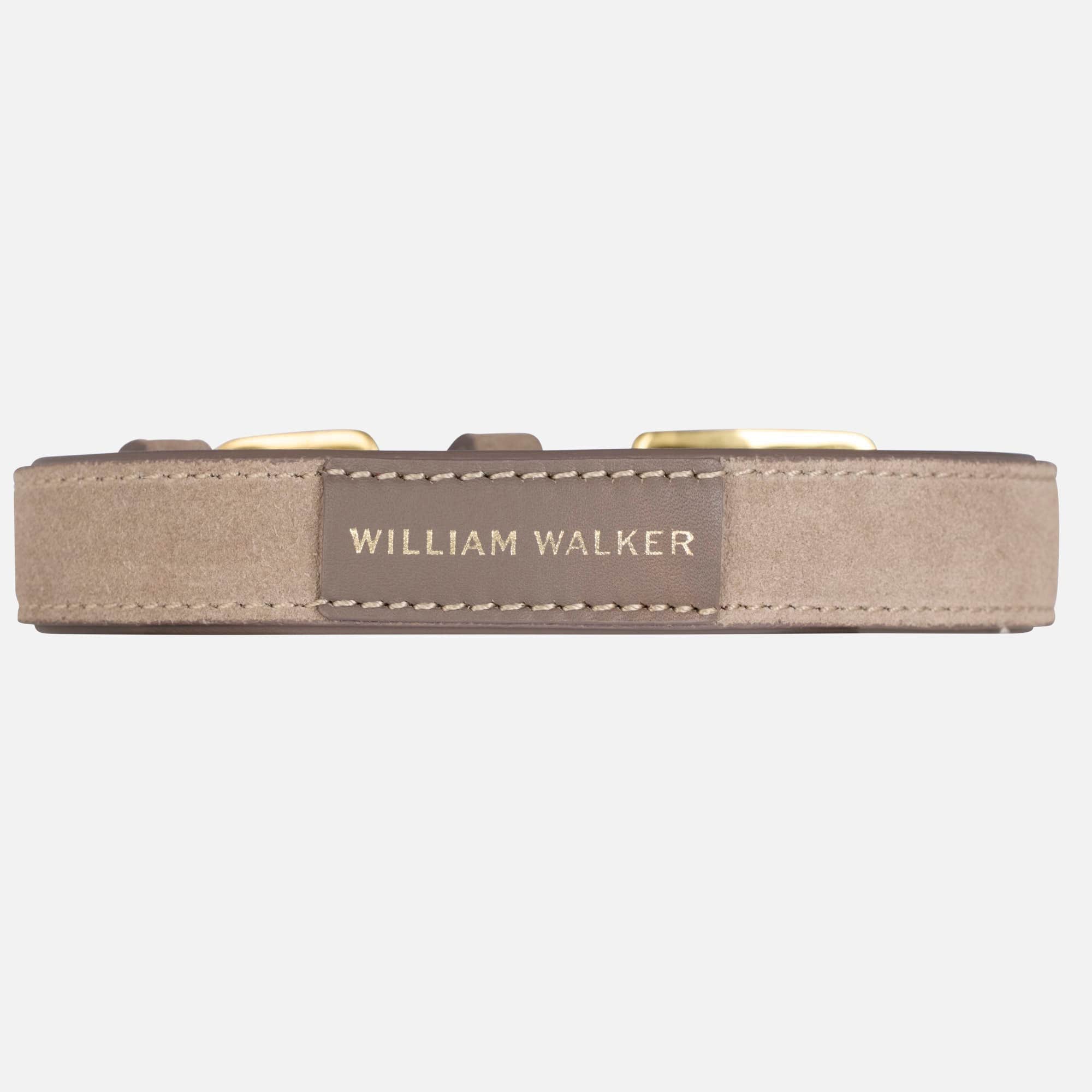 William Walker Semišový obojek pro psa Pebble (Taupe)