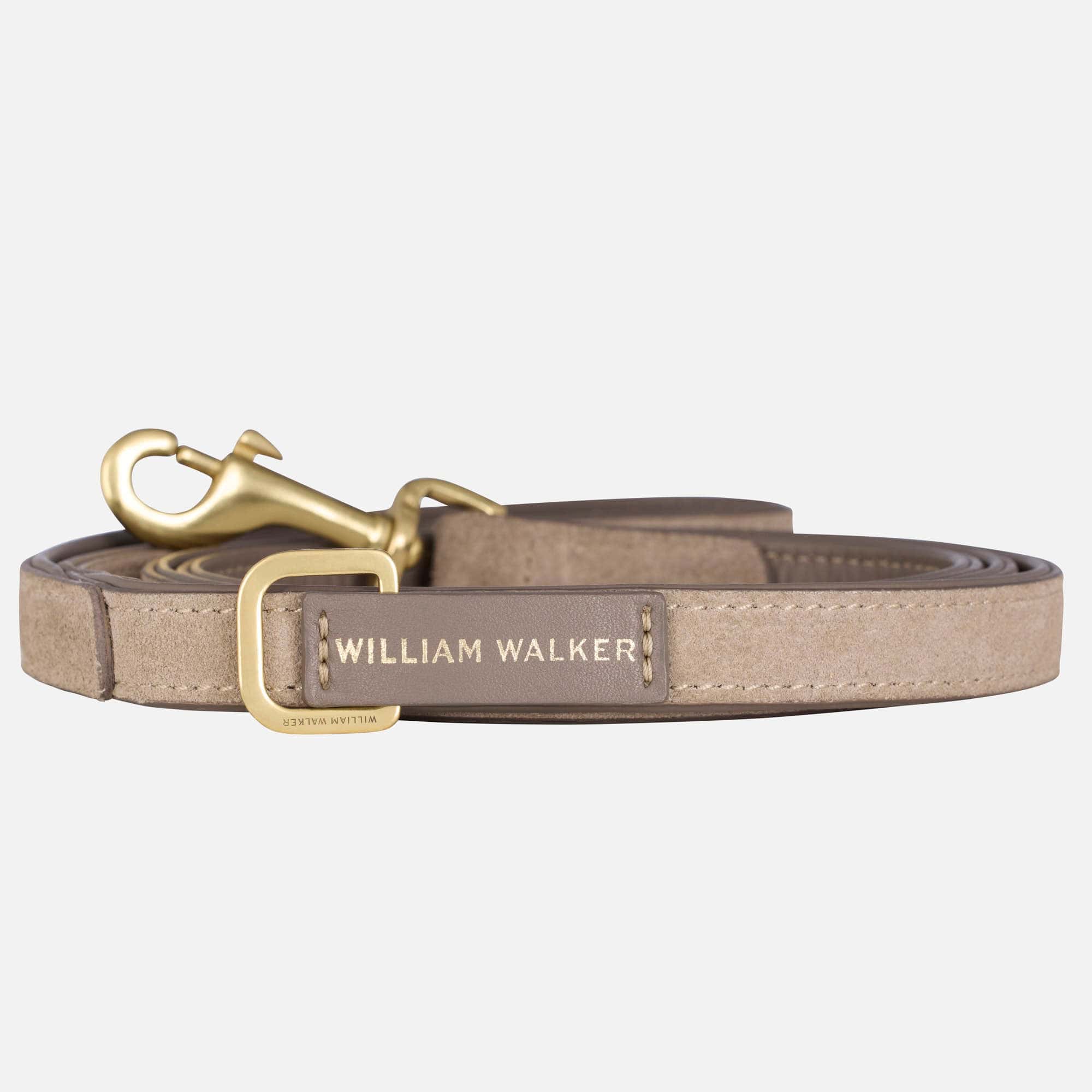 Vysoce kvalitní semišové vodítko pro psa Pebble (taupe) od William Walker