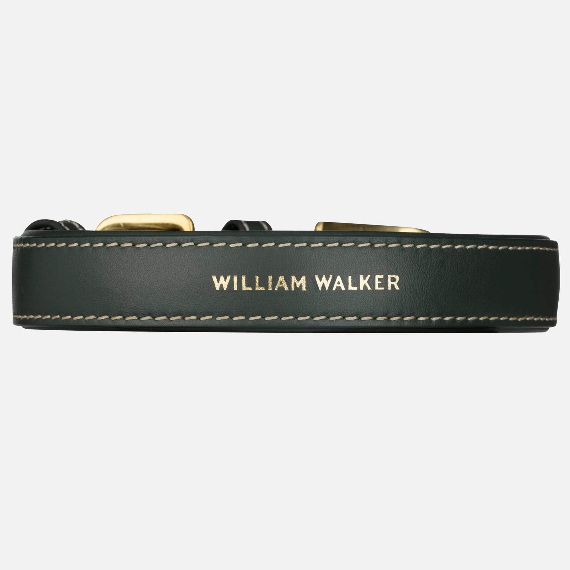 William Walker kožený obojek pro psa z hladké kůže Forest
