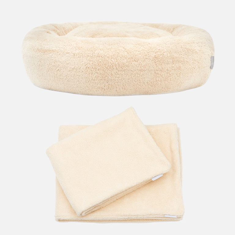 William Walker Kulatý pelíšek pro psa Comfy Sand – set